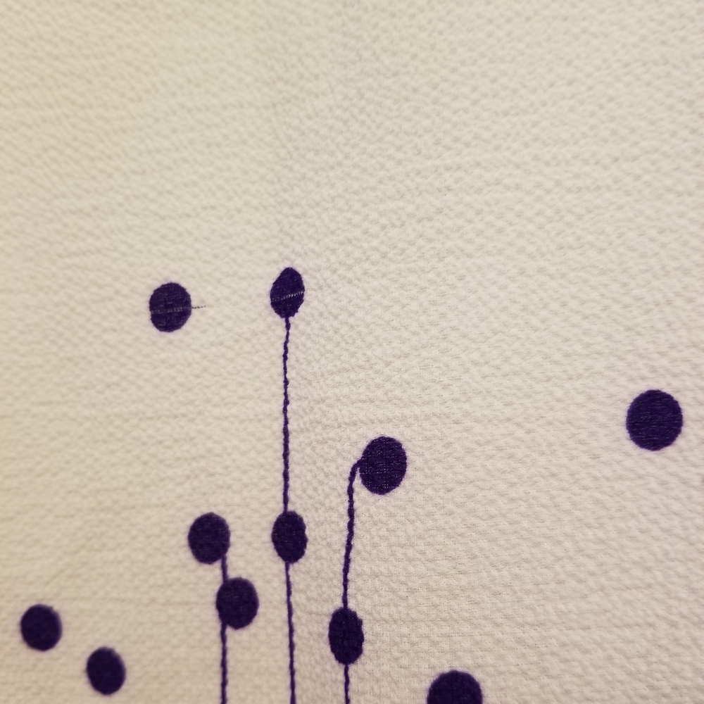 Unk Women's White and Purple Patterned Top - Picture 3 of 3